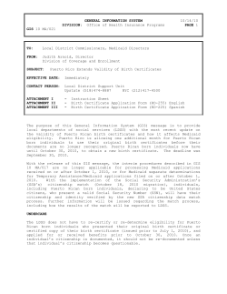 Puerto Rico Extends Validity of Birth Certificates