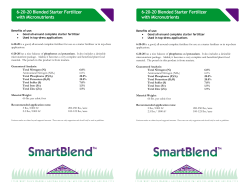 6-20-20 Blended Starter Fertilizer with Micronutrients