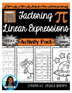 factoring linear expressions