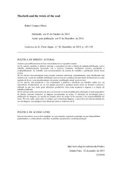 Macbeth and the twists of the soul