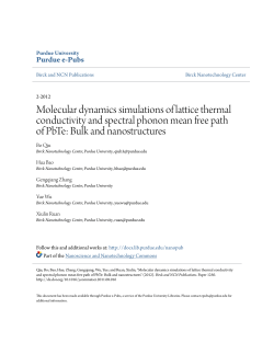 Molecular dynamics simulations of lattice thermal conductivity and
