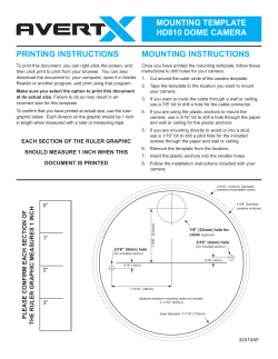 mounting template hd810 dome camera printing