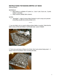 INSTRUCTIONS FOR MAKING MRFRS CAT BEDS