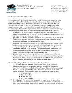 Bonney Lake High School Panther Parents/Guardians and Students