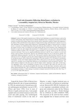 Seed rain dynamics following disturbance exclusion in a secondary