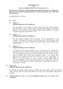 Amendment No. 1 to MoRTH/CMVR/TAP-115/116
