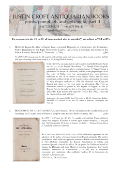 Ephemera II &ndash; July 2016 - Justin Croft Antiquarian Books