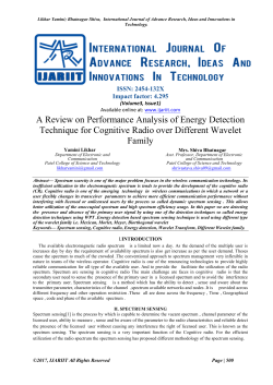 A Review on Performance Analysis of Energy Detection Technique