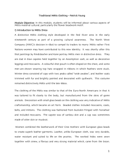 Traditional M&eacute;tis Clothing