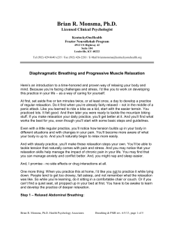 Diaphragmatic Breathing and Progressive Muscle Relaxation