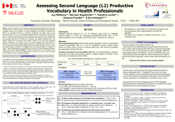 Assessing Second Language (L2) Productive