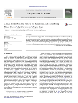 A novel torsion/bending element for dynamic