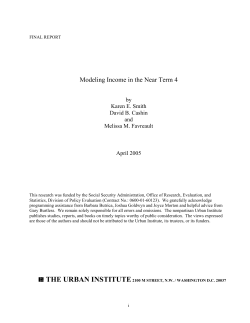 Modeling Income in the Near Term 4