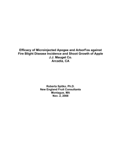 Efficacy of Microinjected Apogee and ArborFos against