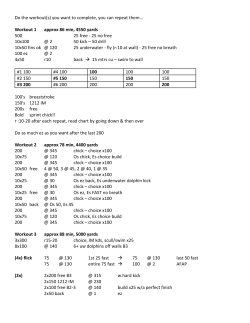 Spring break workouts
