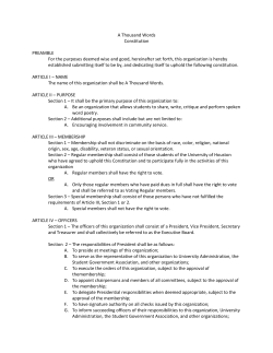 A Thousand Words Constitution PREAMBLE For the purposes
