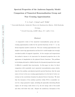 Spectral Properties of the Anderson Impurity Model, Comparison of