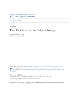 Press Definition and the Religion Analogy