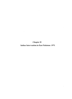 Chapter II Indian Intervention in East Pakistan: 1971