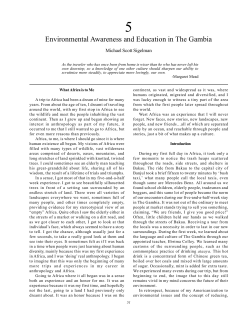 Environmental Awareness and Education in The Gambia