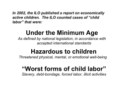 Chuld Labor and Trade Slides/Overheads