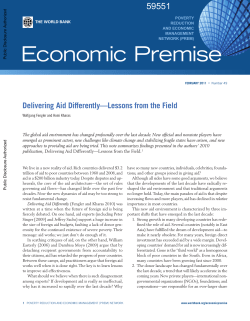 Delivering Aid Differently&mdash;Lessons from the Field