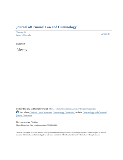 Notes - Northwestern University School of Law Scholarly Commons