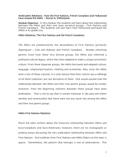 Ambivalent Relations: How the First Nations, French