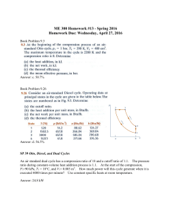 ME 300 Homework #13 - Spring 2016 Homework Due: Wednesday