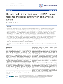 The role and clinical significance of DNA damage response and