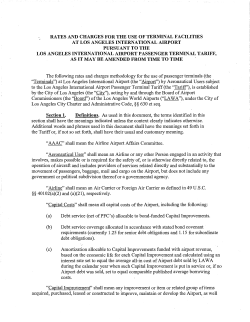 rates and charges for the use of terminal
