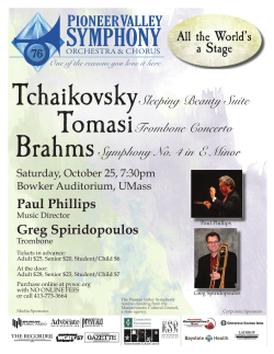 TchaikovskySleeping Beauty Suite TomasiTrombone Concerto