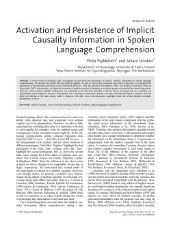 Activation and Persistence of Implicit Causality Information in