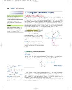 4.2 Implicit Differentiation - District 196 e