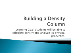 Building a Density Column
