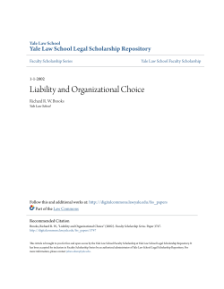 Liability and Organizational Choice
