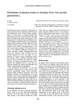 Distribution of physical erosion in Himalaya from river particle
