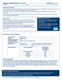 general science exam study plan