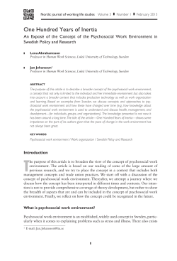 One Hundred Years of Inertia