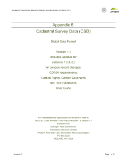 Survey and Plan Practice Manual Appendices