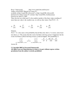 Krzys` Ostaszewski http://www.math.ilstu.edu/krzysio/ Author of the