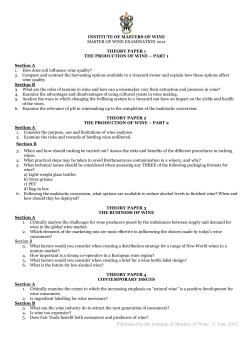 Published by the Institute of Masters of Wine, 11 June 2012