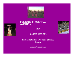 Femicide in Central America by Janice Joseph, Richard