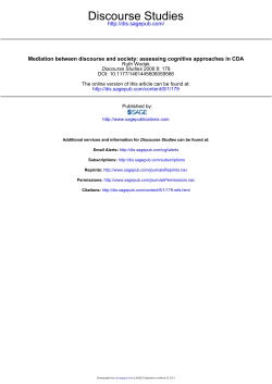 Mediation between discourse and society