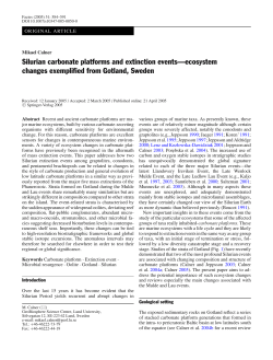 Silurian carbonate platforms and extinction events&mdash;ecosystem