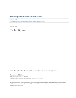 Table of Cases - Washington University Open Scholarship