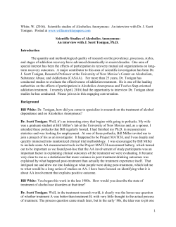 Scientific studies of Alcoholics Anonymous