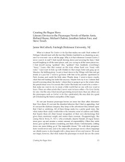 Creating the Rogue Hero: Literary Devices in the Picaresque Novels