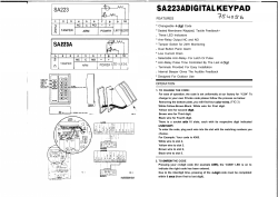 SA223A DI`GITAL KEYPAD