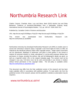 Citation: Gayson, Charlotte, Moss, Lucy and Moss, Mark (2015